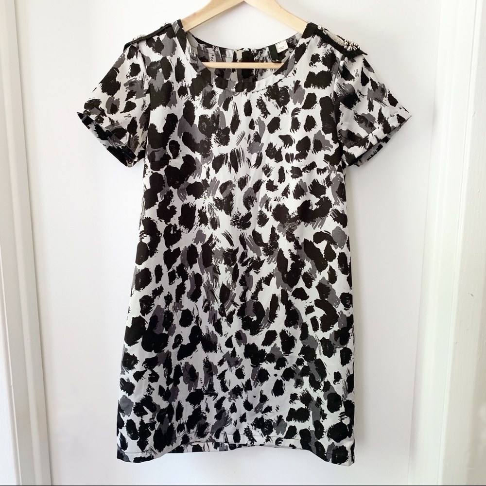 Black leopard print dress MEDIUM